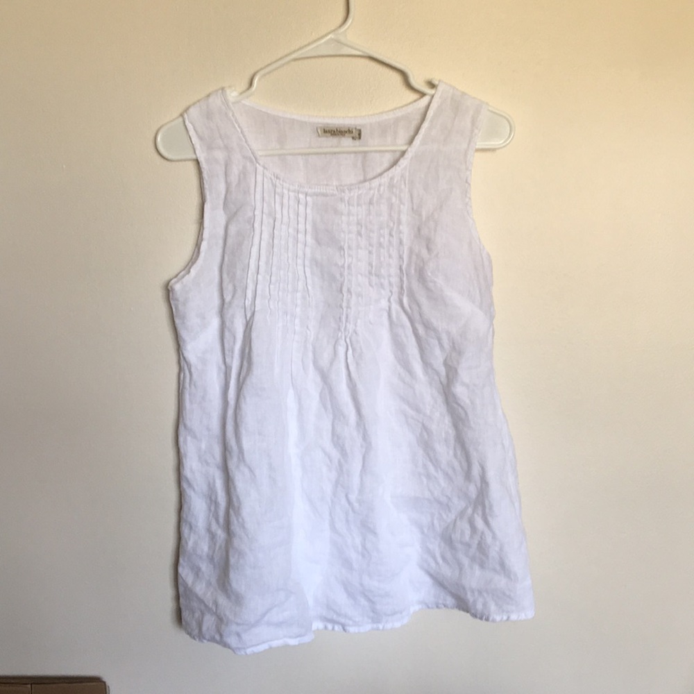 White linen top